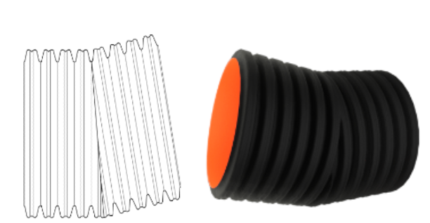 Corrugated 11.25 Bend Plain End