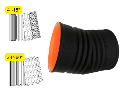 Corrugated 11.25 Bend WT Bell End