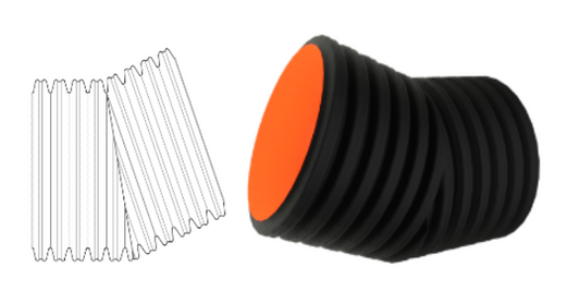 Corrugated 22.5 Bend Plain End
