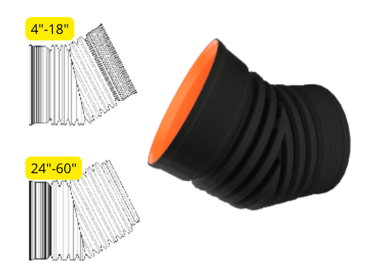 Corrugated 30 Bend WT Bell End