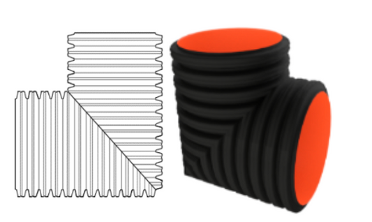 Corrugated 90 Bend Plain End