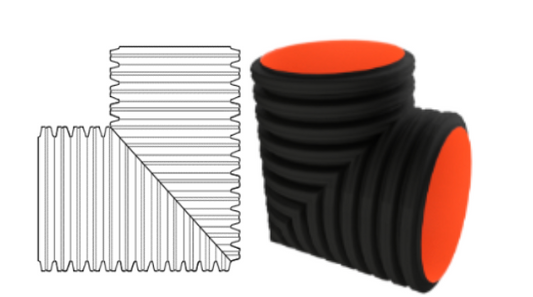 Corrugated 90 Bend Plain End
