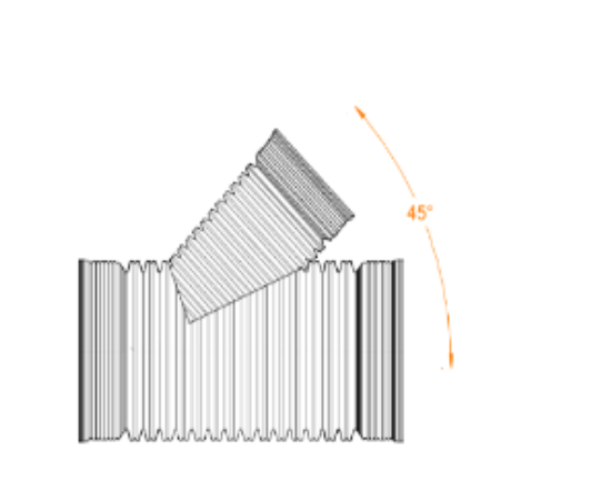 Corrugated 45 Reducing Wye WT Bell End