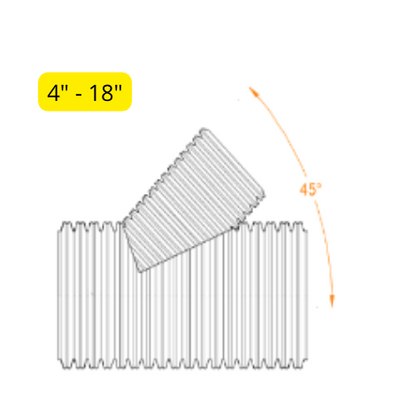 Corrugated 45 Reducing Wye Plain End