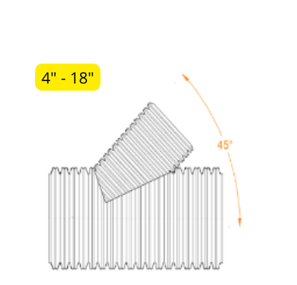 Corrugated 45 Reducing Wye Plain End