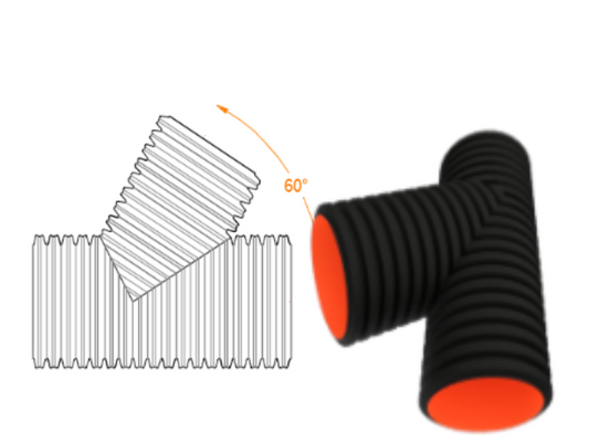 Corrugated 60 Wye Plain End