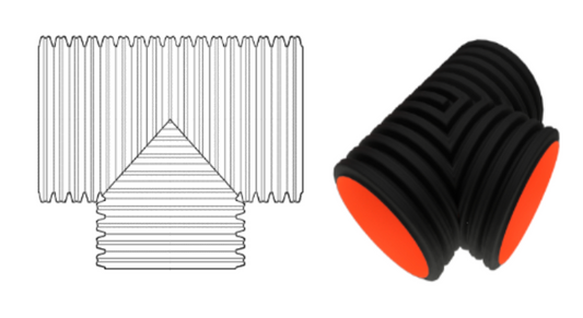 Corrugated Tee Plain End