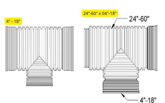 Corrugated Reducing Tee WT Bell End