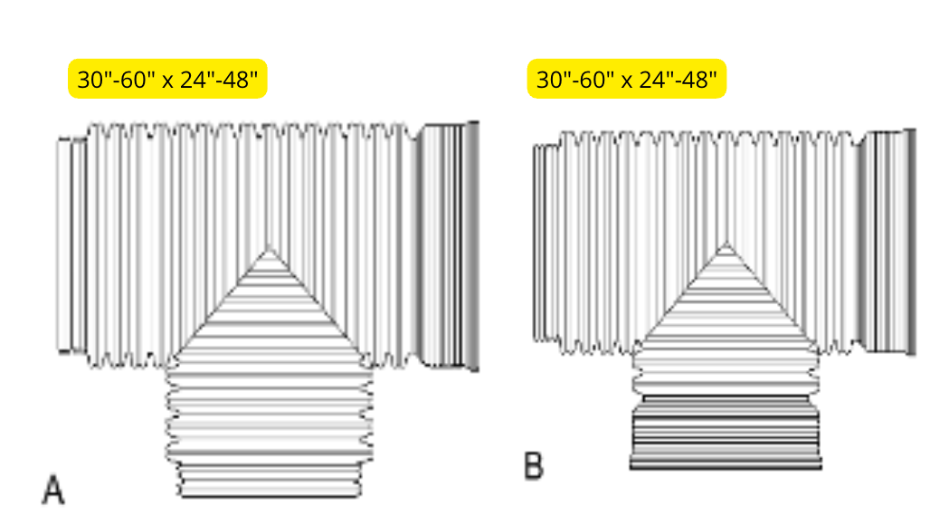 Corrugated Reducing Tee WT Bell End
